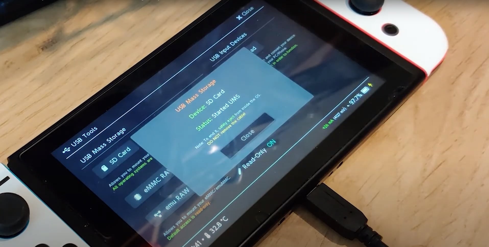 How to use Daybreak to update the firmware of a Nintendo Switch